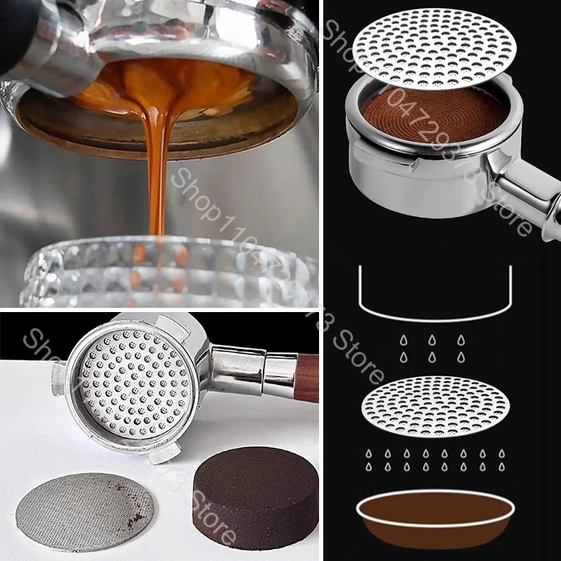 Фото Магнитный кофейный фильтр 51/53/58 мм с присоской для кофемашин Ninja Luxe Cafe ES601/655/701, двухслойный, аксессуар для эспрессо №3