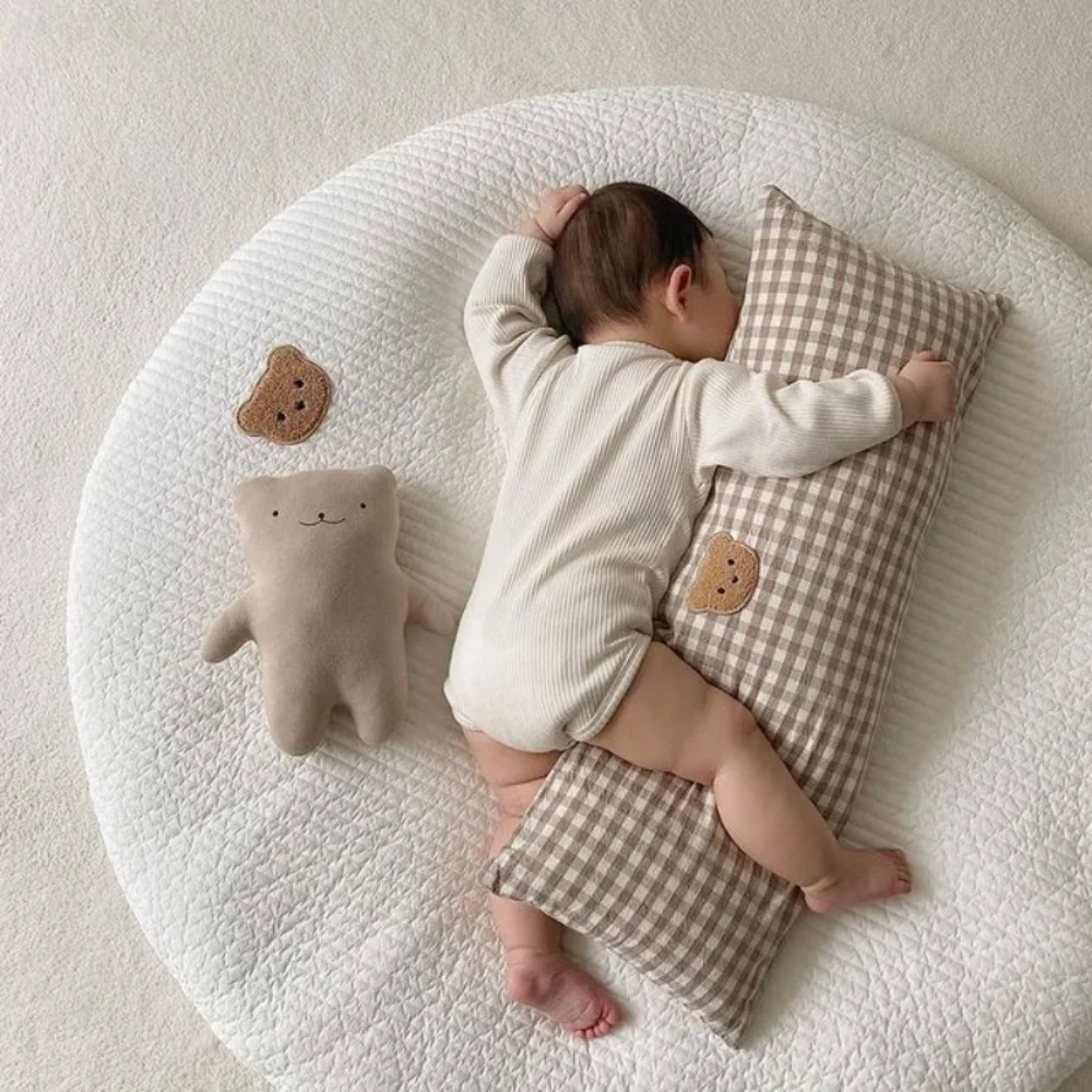 

INS Newborn Comfort Pillow Bear Lattice Cushion Multi-functional Bumpers Anti-Collision Pillow For Pregnant Baby Bedding Infant