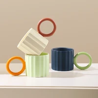 creative mug high value ins wind ceramic coffee cup household simple big ear design drinking water cup kitchen utensils mug