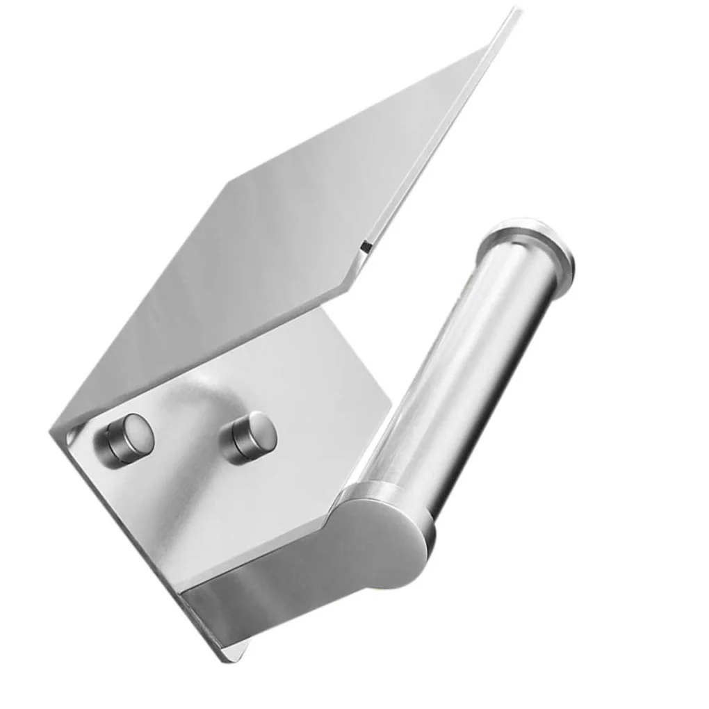 

Toilet Paper Holder Stand Wall-Mounted Paper Towel Holder Dispenser For Bathroom Lavatory Roll Stainless Steel Shelf Organizer