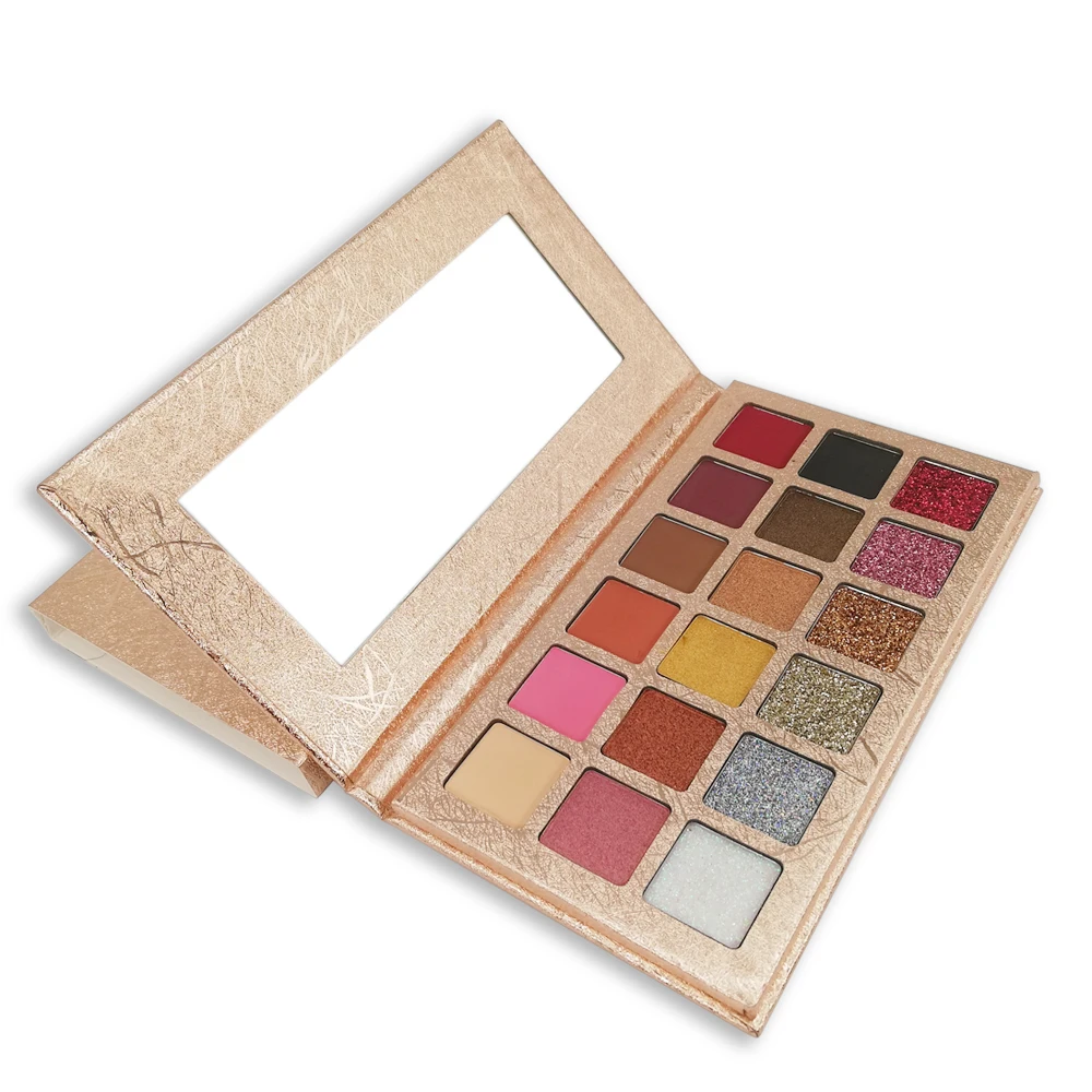 18-colors Muddy Texture Wet Silty Shimmering Matte Pigment Paper-tray Private Label Eyeshadow Custom Bulk Makeup Beauty