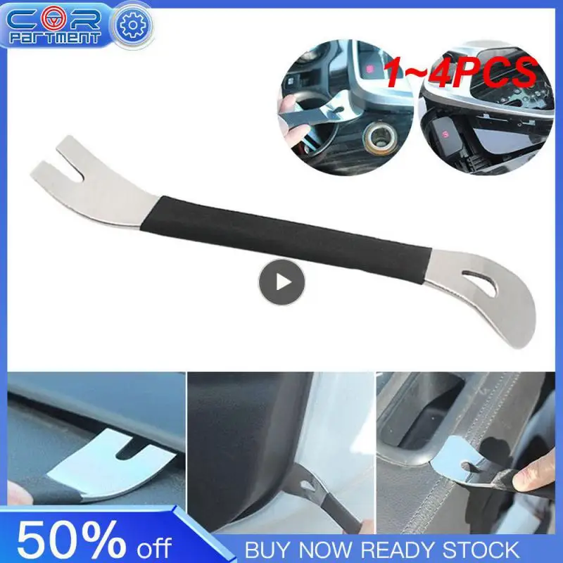 

1~4PCS Car Interior Clip Panel Trim Installation Removal Tool Stainless Steel Pry Plate Conversion Installation Tool