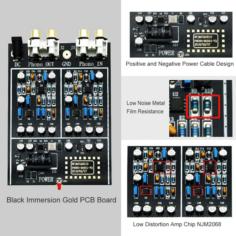 FX-AUDIO- Box 01 предусилитель для телефона RCA входной выходной мм проигрывателя