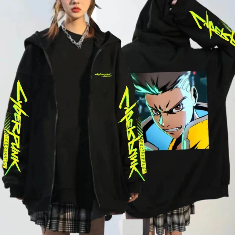 

Y2k Hot Game CYBERPUNK EDGERUNNERS Men/Women Hoodie Goth Punk Harajuku Zip Print Unisex Streetwear Harajuku Oversize Tee Tops