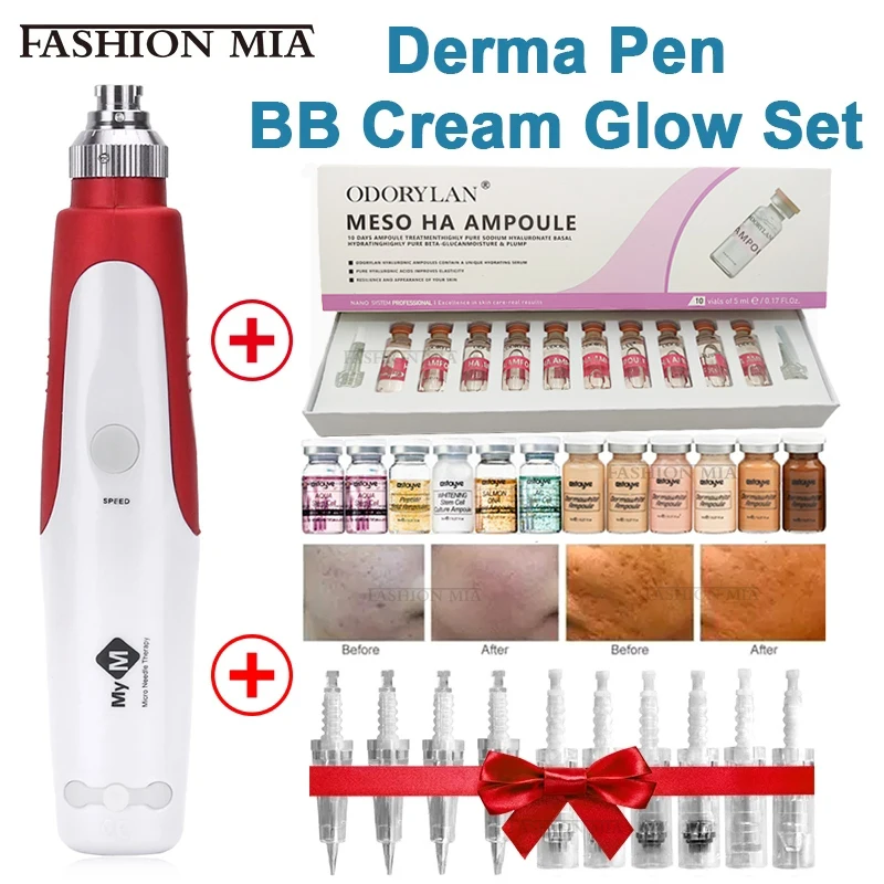 

Stayve Hyaluronic Acid Ampoule BB Cream Glow Beginner Starter Kit Mesotherapy Dr Pen Microneedling Essence Set Whitening Skin