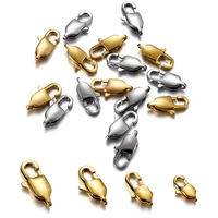 5pcs 9111315mm stainless steel gold lobster clasp materials for bracelet jewelry making components supplies wholesale batch