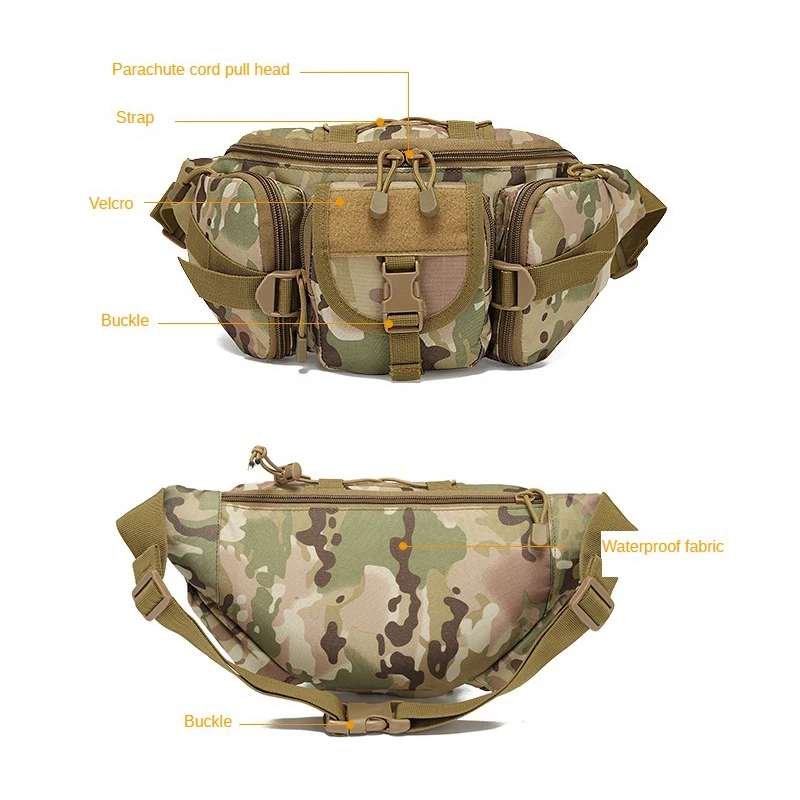 Hot Sell Tactical Molle Pouch Belt Waist Outdoor Sprots Hiking Camouflage Fishing Belt Bum Waist Bag Fanny Pack