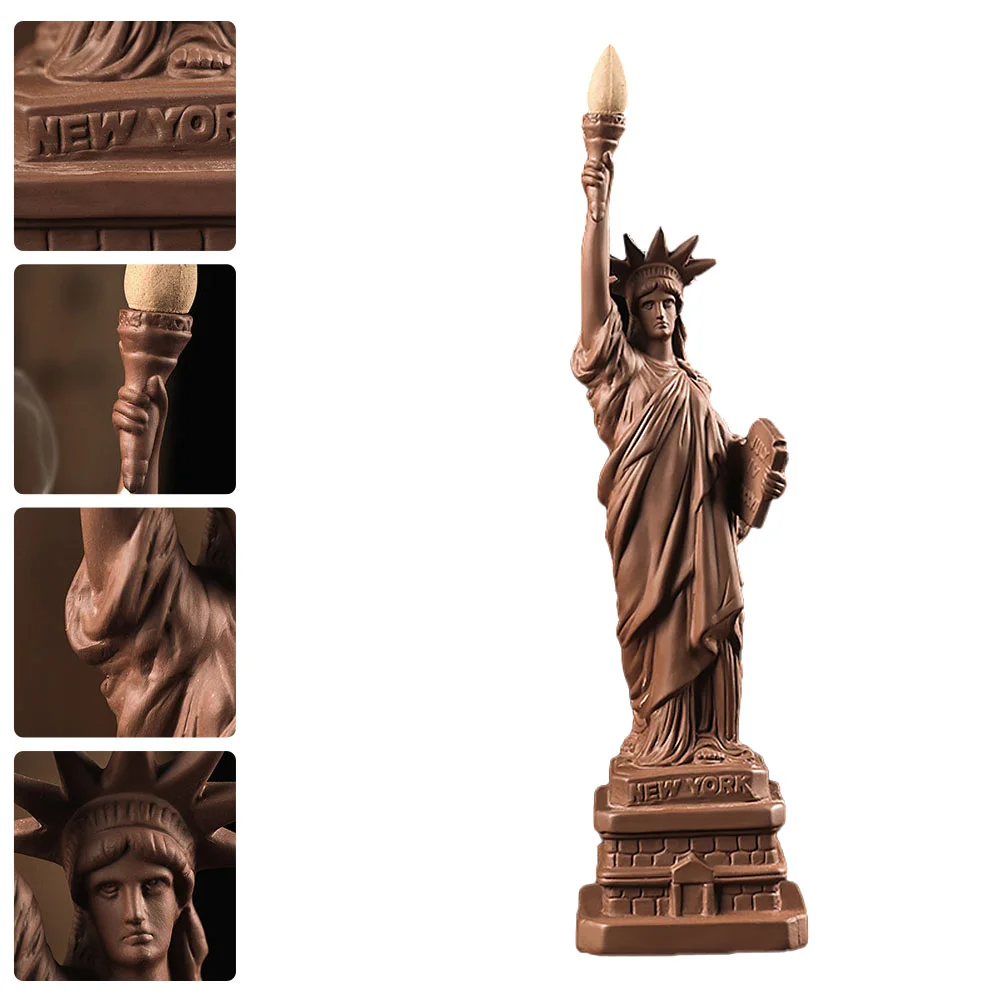 

Ceramic Backflow Burner Tabletop Adornment Craft Decoration Creative Goddess Liberty Ornaments Statue American