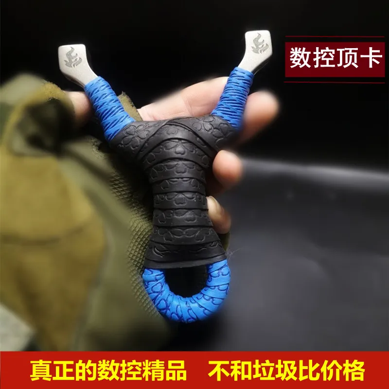 

Stainless Steel CNC Single Card Square Head Top Card Slingshot Quick Shot Estimation Precision Power Big Bow Door Shot