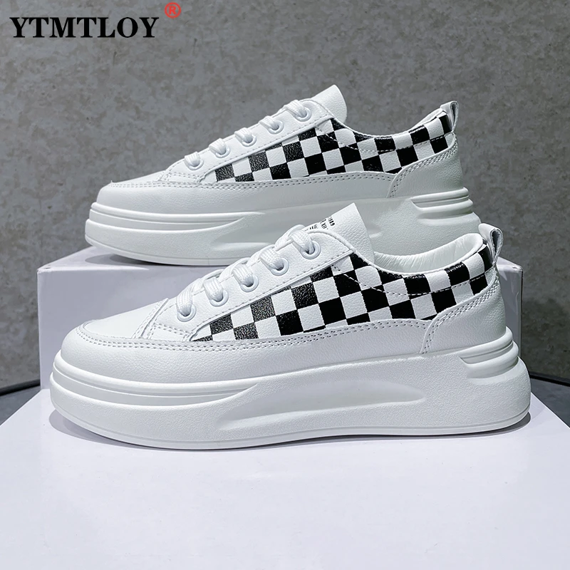 

Casual Sneakers Women's Sports Shoes Plaid Tennis Female Platform Vintage Vulcanize Fashion 2022 Canvas Luxery Shoes Women 6