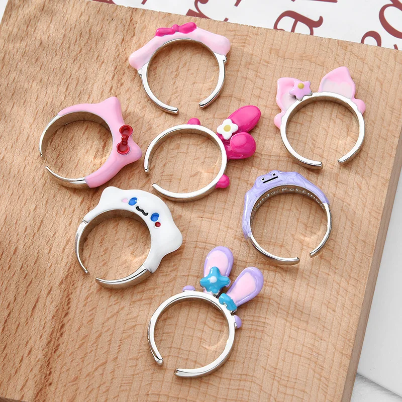 Следующее название товара на русском языке: Розовое Кавайное Кольцо в виде трехмерного уха My Melody KT Аниме Регулируемый Милый Девичий Стиль Периферийный Творческий Подарок.