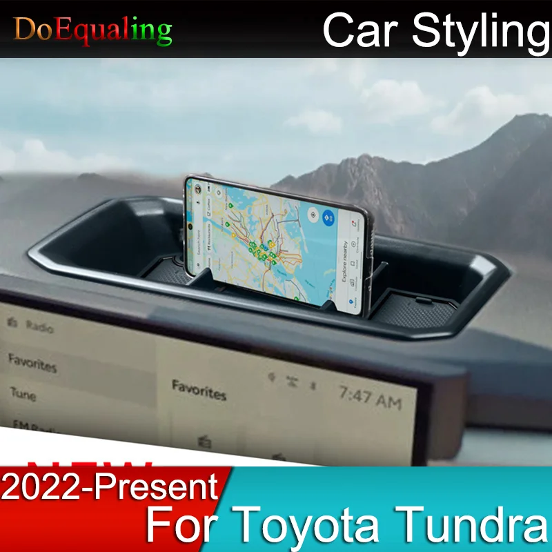 

For Toyota Tundra KX70 MK3 3th 2022 2023 Car Center Console Dashboard Mobile Phone Bracket Navigation Bracket Storage Box