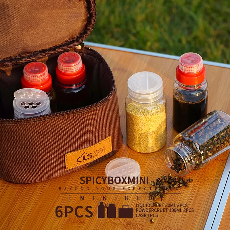 

Outdoor Seasoning Bottle Combination Portable Set Barbecue Tools Picnic Supplies Sealed Seasoning Pot Seasoning Box