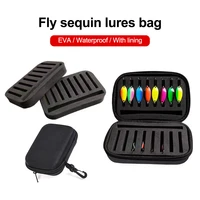 fishing spinner spoon lures bag portable fly hooks sequins wallet case fly fishing lure spoon bait storage case fishing tackles