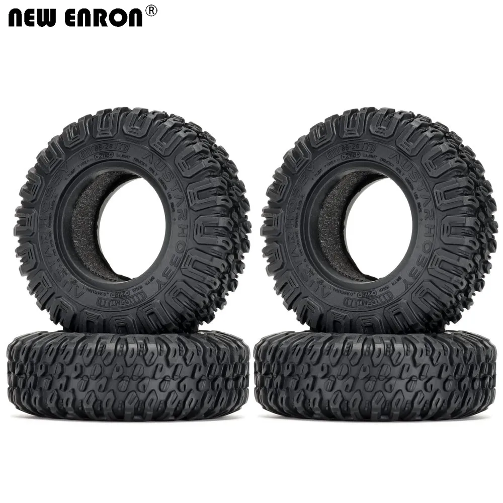 

NEW ENRON 4Pcs 1.55inch 85mm Soft Rubber Tires Tyre For RC 1/10 Crawler D90 TF2 Tamiya CC01 LC70 LC80 MN