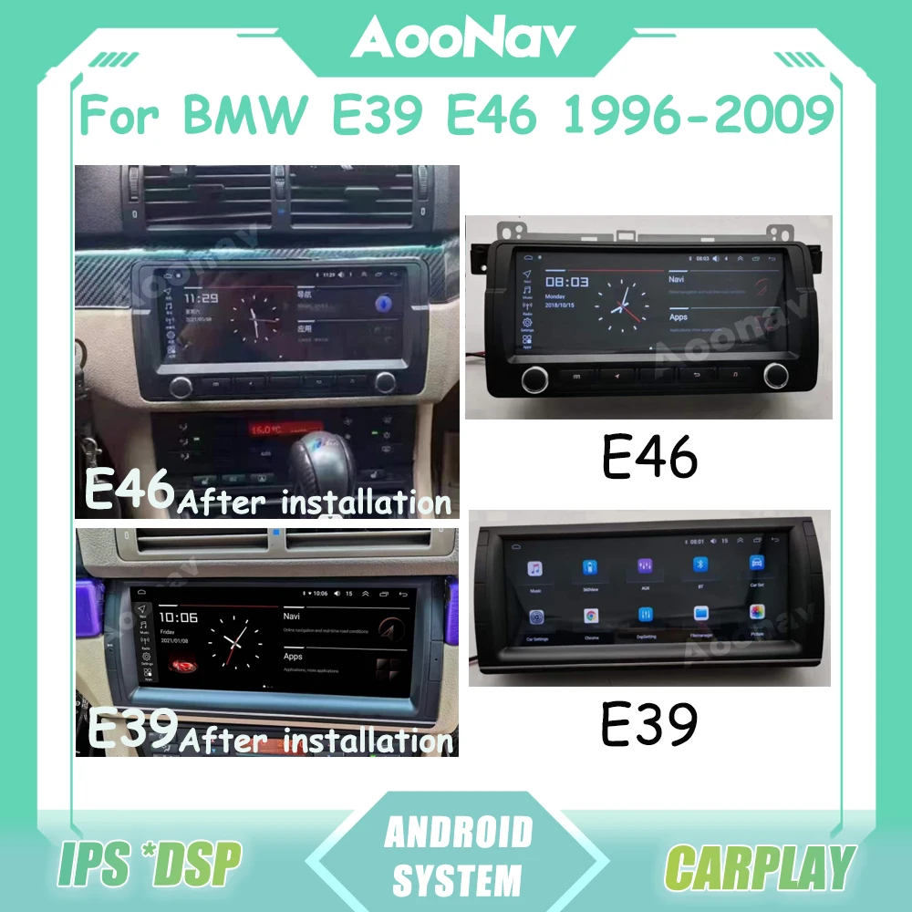

Android Head Unit Car Radio For BMW E39 E46 1996-2009 128G 8Core Stereo Multimedia Player Carplay Auto WIFI RDS DSP