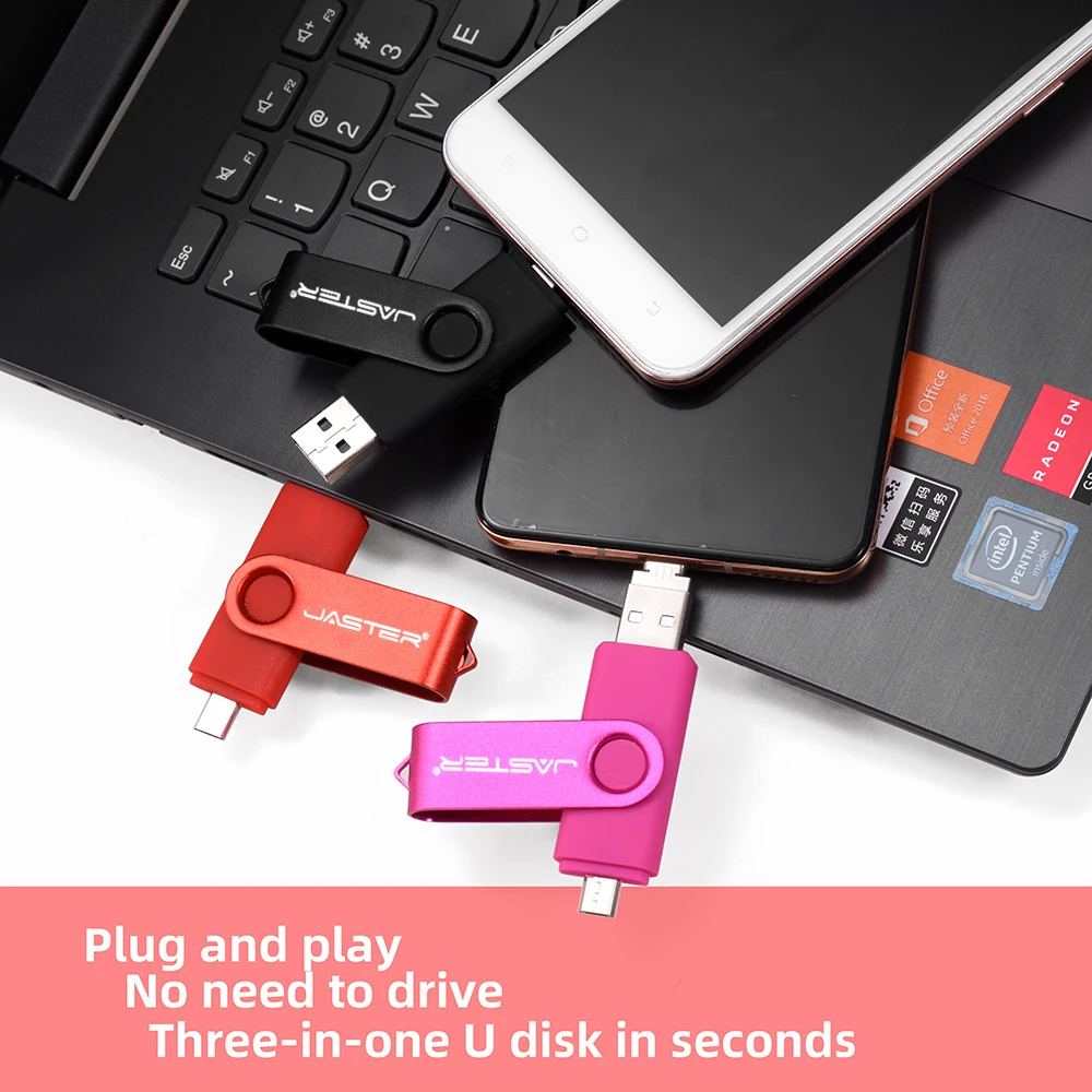 Флеш-накопитель OTG Micro USB с логотипом на заказ 64 ГБ внешний накопитель для