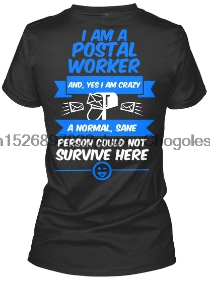 Женская Непринужденная футболка с принтом почтовых работников |