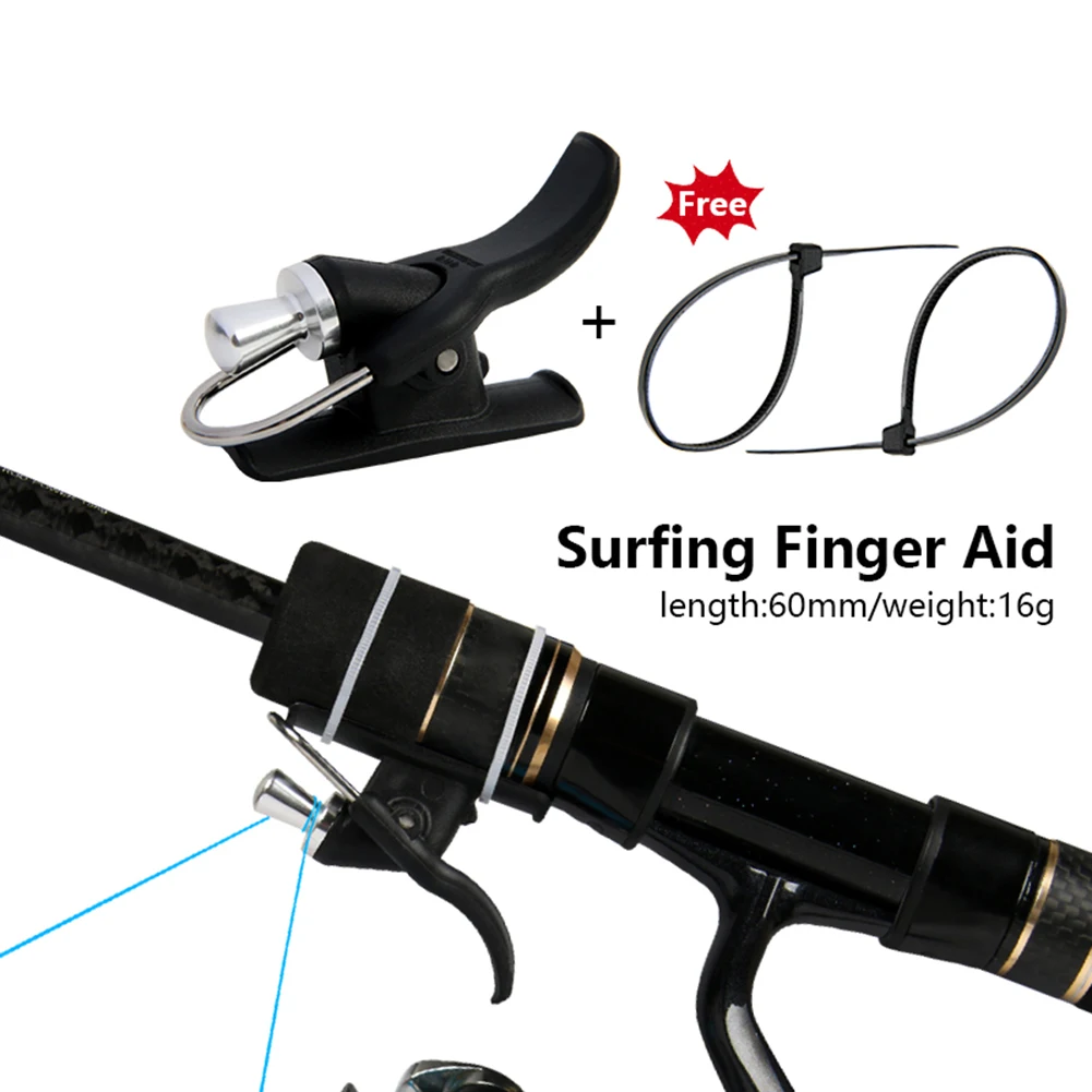 

1pc Stainless Steel Fishing Casting Trigger Clip Finger Aid 60*38mm 16g For Mackerel Fishing Cast Maximum Distance Fishing Tools