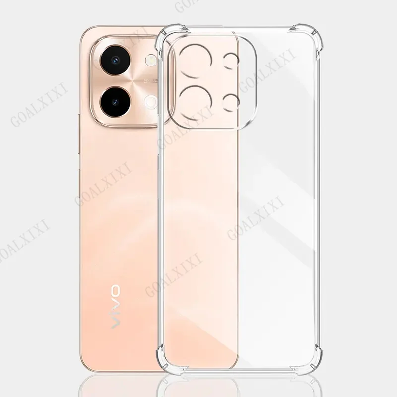 Фото Для Vivo Y28 4G Чехол V2352 Прозрачный противоударный силиконовый мягкий чехол для телефона Vovo Y36i Y36 i 5G Y28 Y 28 VivoY28 Защитная задняя крышка №5