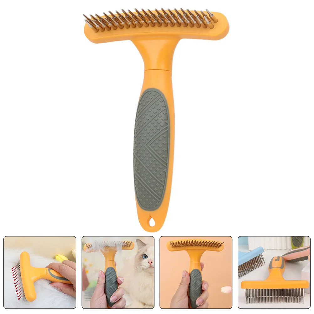 

Dog Dematting Brush Comb Pet Grooming Tool Double Row Pin Dog Grooming Comb