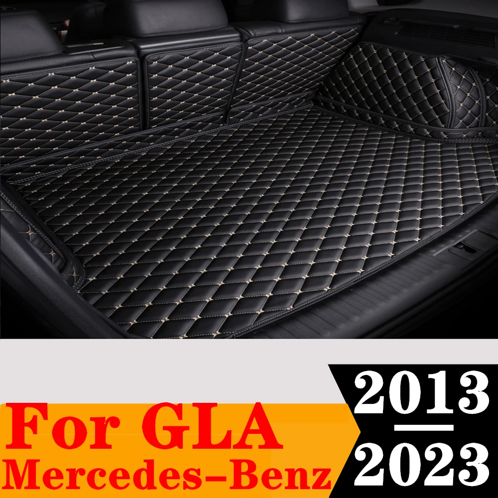 

Sinjayer Waterproof Highly Covered Car Trunk Mat Tail Boot Pad Carpet Cover Rear Cargo Liner For Mercedes-Benz GLA 2013 14-2023