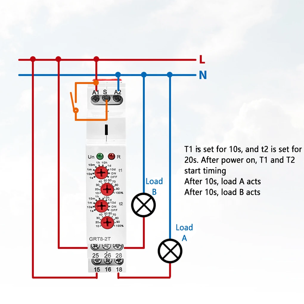 

Antiflaming Electronic Timer Relay Detachable LED Indicator Delay Relays