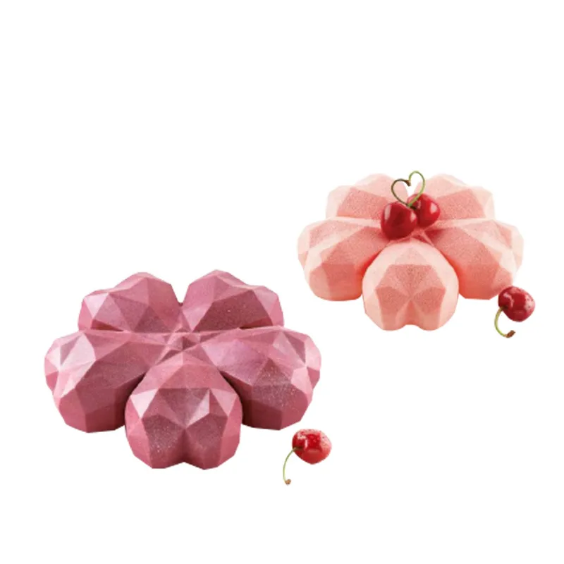 

Silicone 5 Even Love Diamond Mousse Cake Mold Silicone Chocolate Mold Baking Mold Cake Decoration Accessories