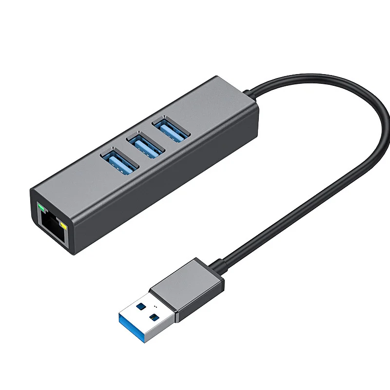 

NEW USB3.0 to Gigabit RJ45 Ethernet card type-C network cable converter USB hub four in one