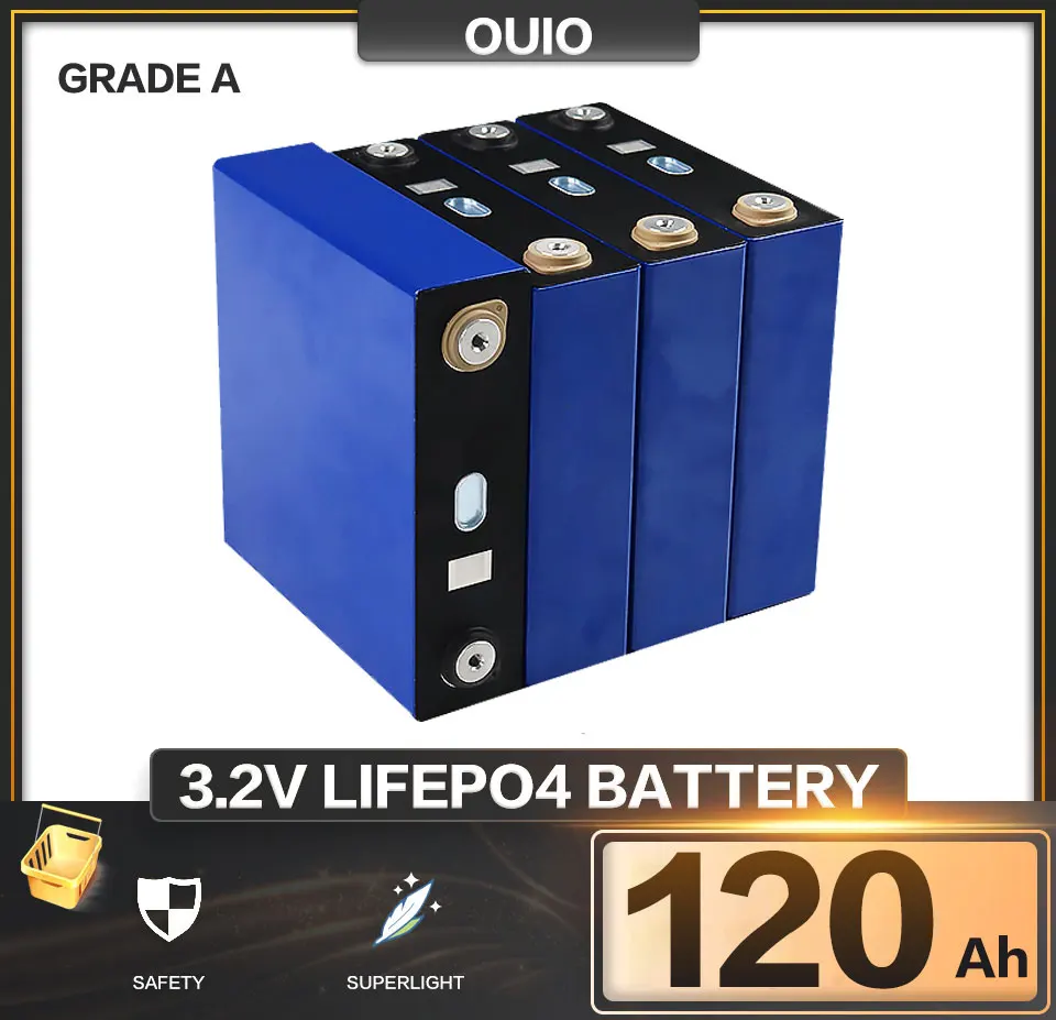 

4~32PCS 3.2V 120Ah Battery Lifepo4 Battery High Capacity Rechargeable Battery for EV RV Outdoor Camping Golf Cart EU US Tax Free