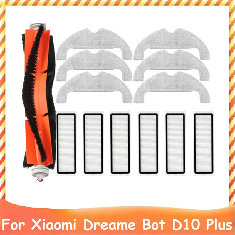 

13Pcs Replacement Spare Parts For Xiaomi Dreame Bot D10 Plus RLS3D Robot Vacuum Cleaner HEPA Filter Main Brush Mop Cloth