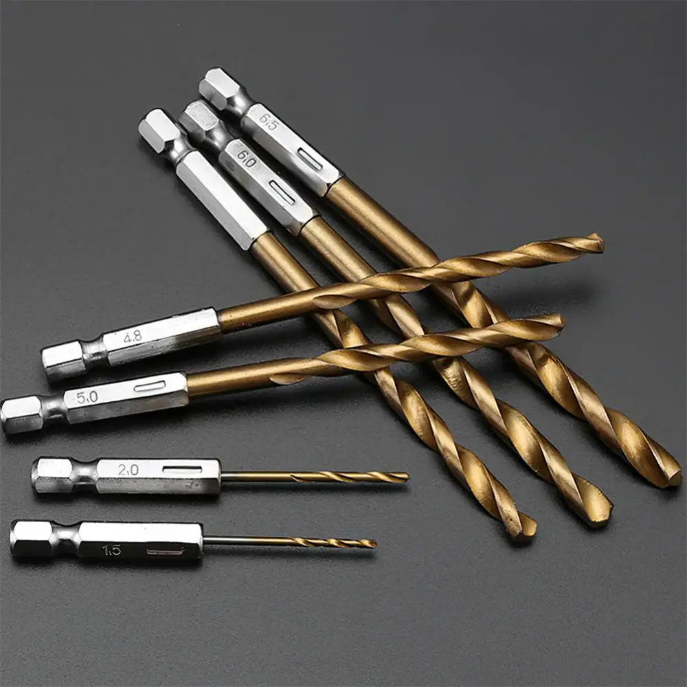 

Hexagonal Handle Twist Drill Bit Titanium-plated 13PC Wind Batch High-speed Steel Electric Screwdriver Twist Drill Power Tools
