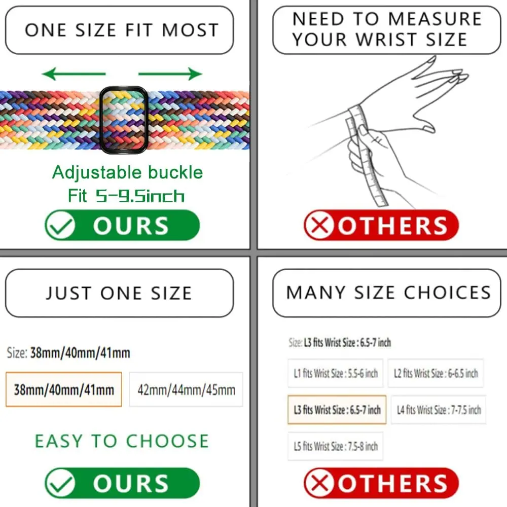 Nylon loop strap for Apple watch band 45mm 41mm 44mm 40mm 42mm 49mm Elastic Bracelet iWatch Ultra 49 mm 44 45 Series 5 6 7 SE 8