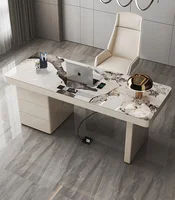 Modern light luxury rock board desk small family Nordic study desktop computer desk simple writing desk office desk household