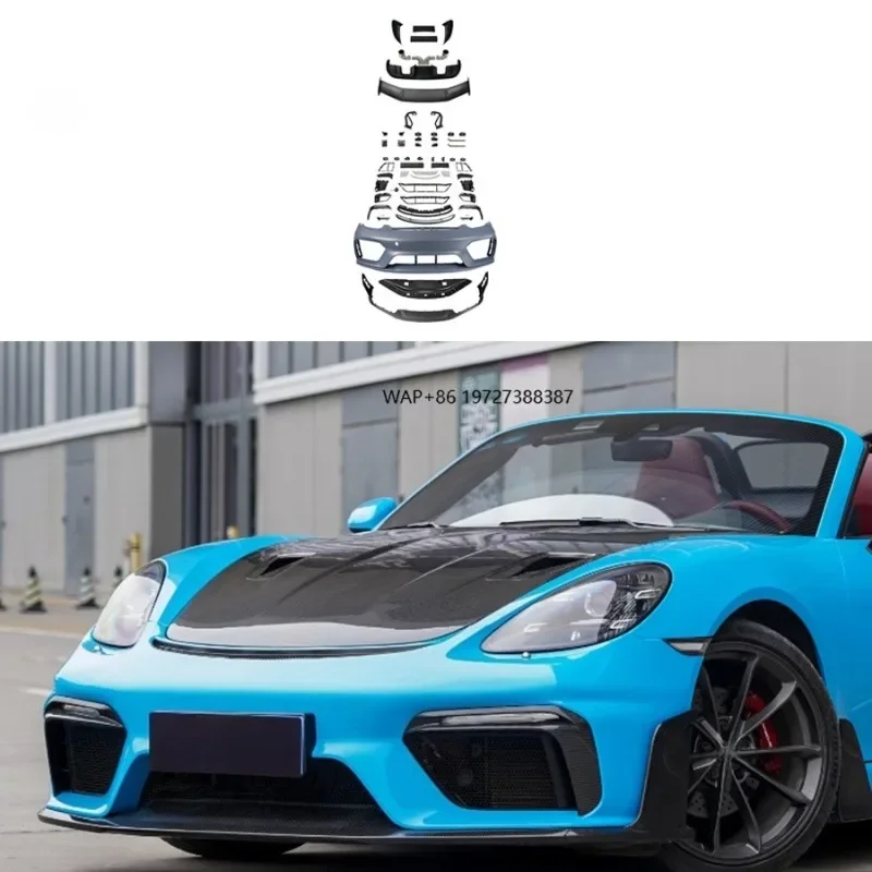 Фото Диффузор заднего бампера в стиле GT4RS, выхлопная система из сухого карбона, задний спойлер для BOSTER 981, запчасти для рестайлинговых моделей 981 GT4RS 2014 года выпуска №1