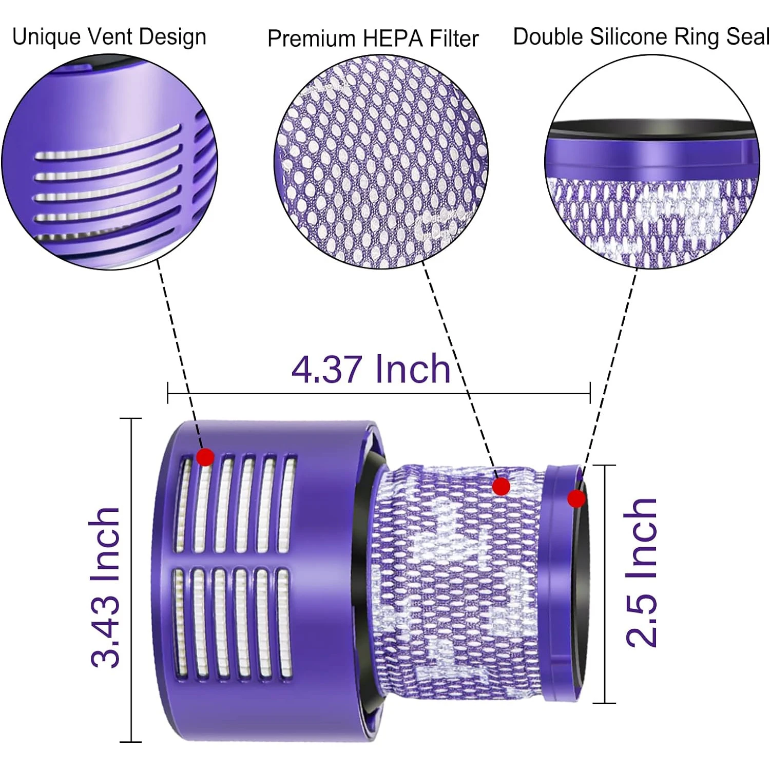 Сменные фильтры HEPA для Dyson Cyclone V10 Animal Absolute SV12V10 полностью чистая беспроводная