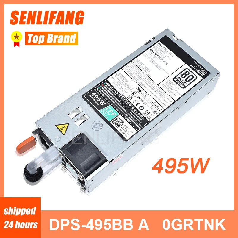 100% рабочий Сервер питания Для R430 R530 R630 R730 D495E-S1 2FR04 0GRTNK 495W полностью протестирован