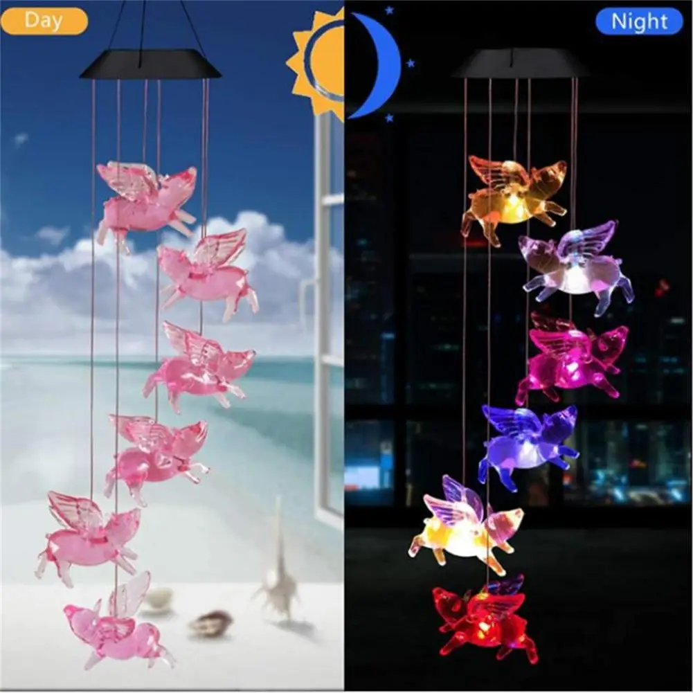 

Solar Wind Chimes LED Colorful Windchime Light 7 Color-Changing Mobile Romantic Wind-Bell For Outdoor Garden Yard Home Decor