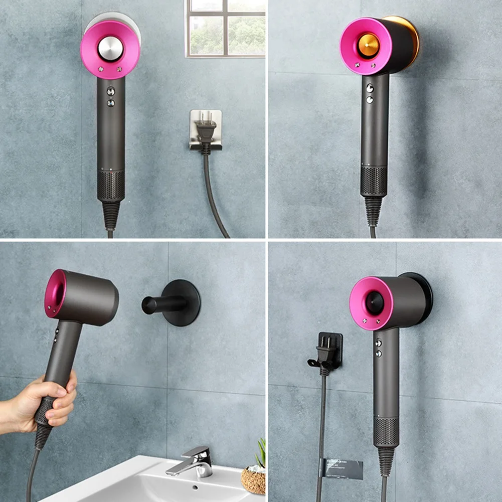 

For Dyson Hair Dryer Hanger Wall Mount Holder for Bathroom Metal Accessories Hanging Shelf Rack Portable Storage-C