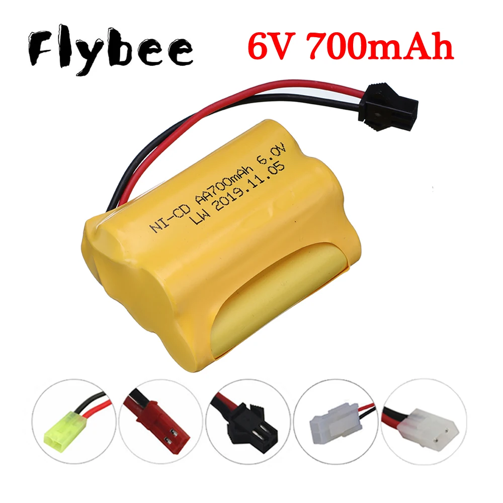 

(Штепсельная Вилка SM), никель-кадмиевый аккумулятор 6 в 700 мАч для игрушек, автомобилей, танков, роботов, лодок, пистолетов, перезаряжаемая бат...