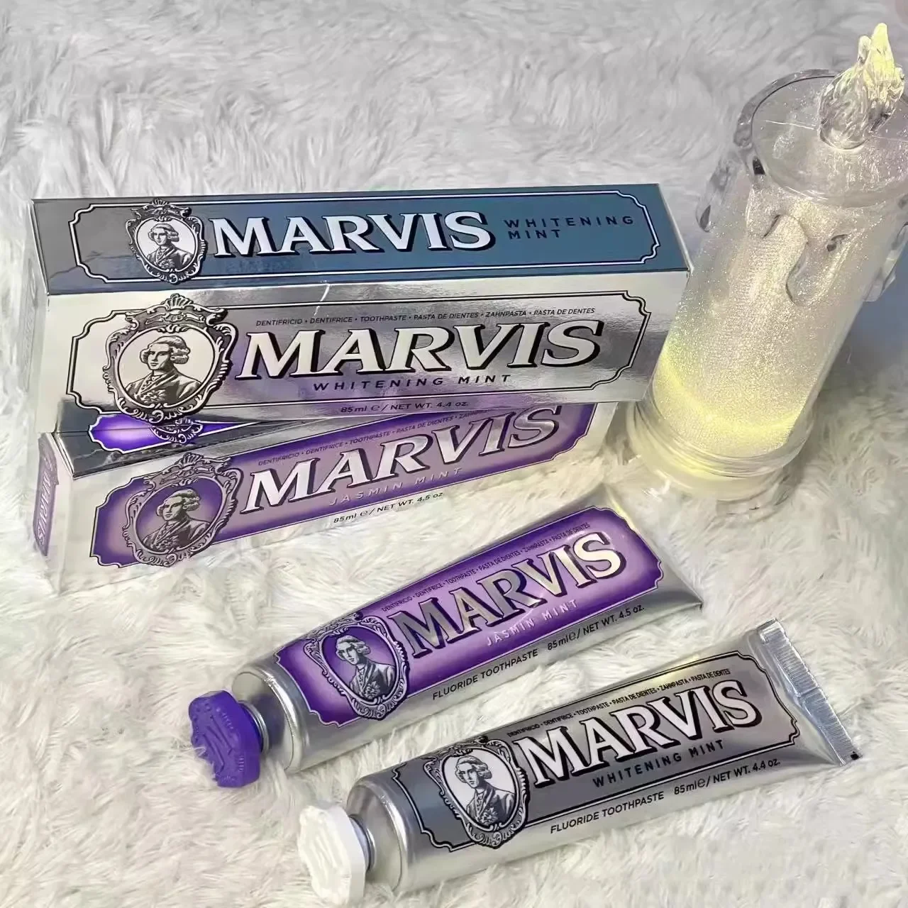 75 мл итальянская оригинальная зубная паста Marvis отбеливающая мята освежает