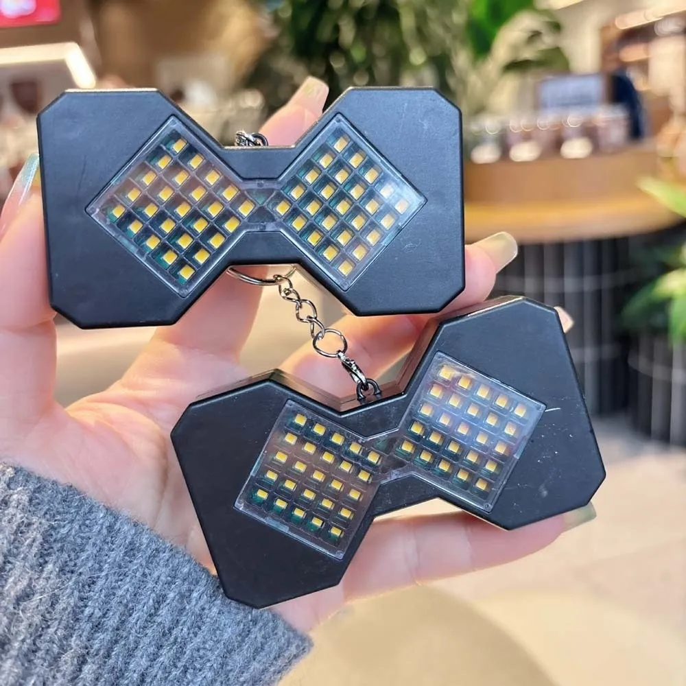 Фото Кулон-песочные часы в стиле киберпанк с LED-подсветкой, технологичный цифровой таймер от 80 до 400 секунд, брелок для ключей №3