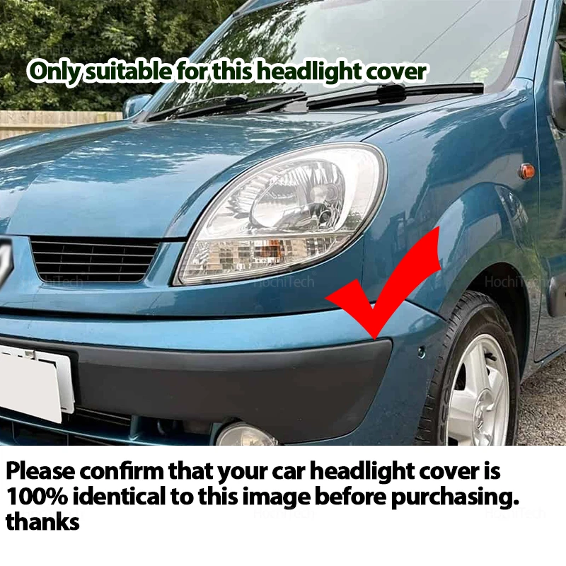 Фото Для Renault kangoo X76 FC KC 1997-2009 крышка фары автомобиля линза стекло замена переднего абажура авто корпус №2