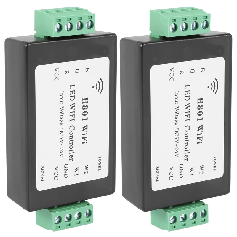 

2 шт., H801 RGBW Стандартный RGB-контроллер, вход 5-24 В для 5050 2835 3528 SMD