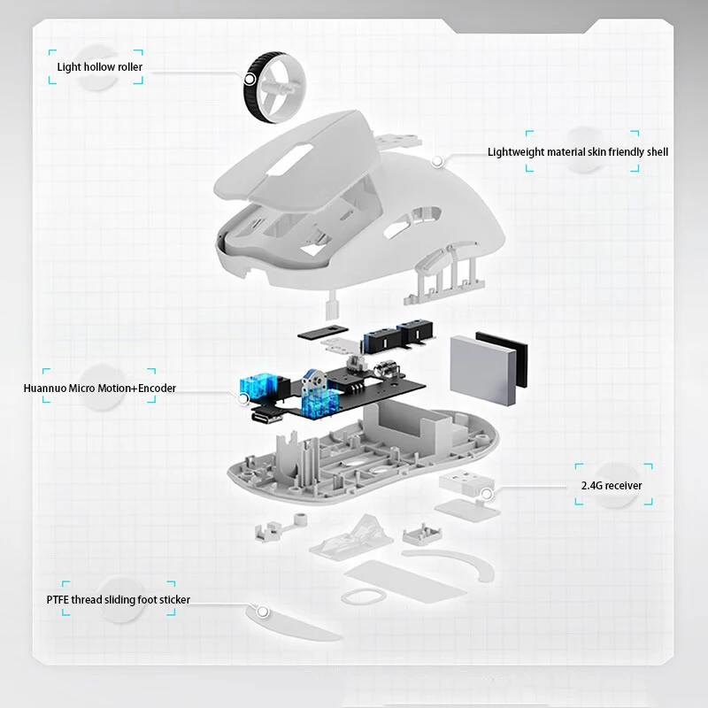 Игровая мышь для киберспорта Lenovo Savior M6X Ice White двухрежимная беспроводная USB-C + 2 4G