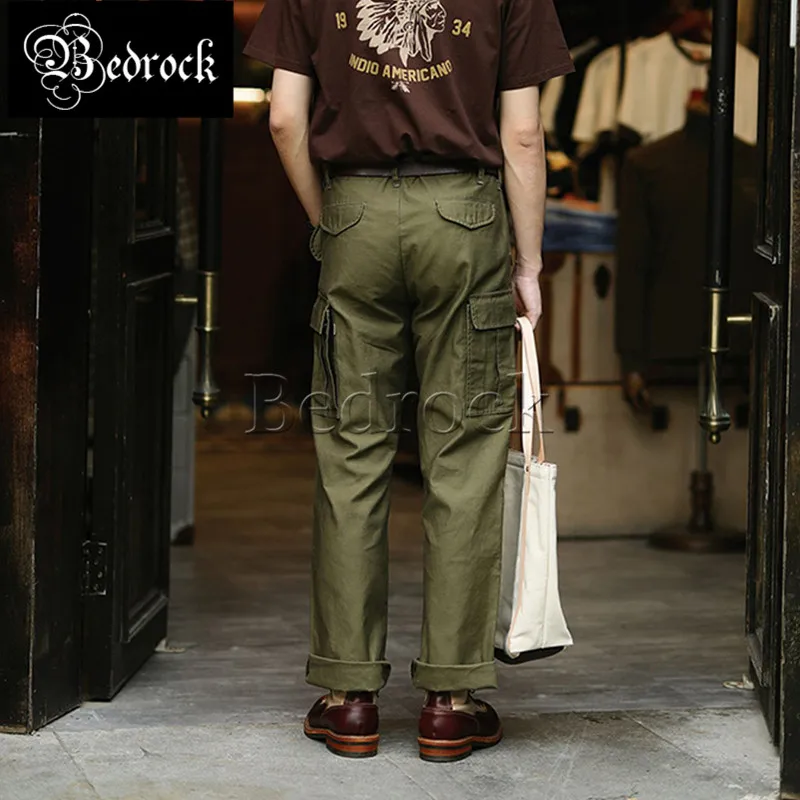 Брюки-карго MBBCAR M65 мужские с большими карманами, свободные штаны вамериканском ретро стиле, армейский зеленый цвет, бутик из 100 хлопка,атласные прямые штаны, 7391