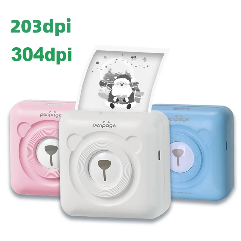 Карманный мини-принтер для фотографий A6 203dpi 304dpi