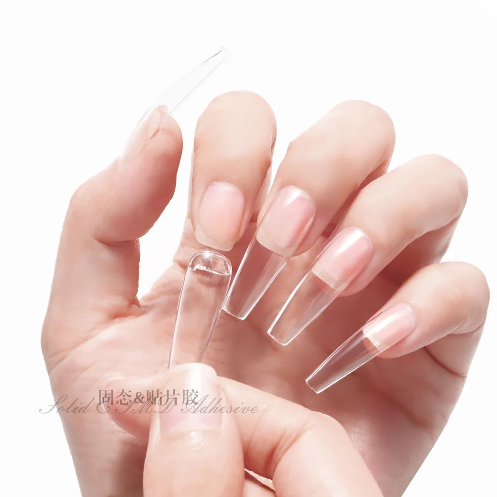 2022 легко приклеиваемый твердый патч для ногтей Гель-лак клейкий УФ-клей не