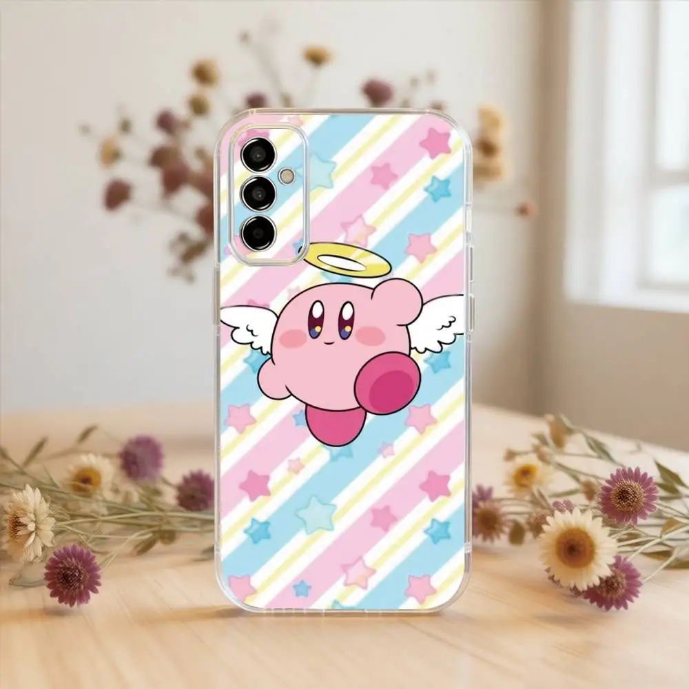 Фото Чехол для телефона с рисунком Pink P-Pixel K-Kirbys-KK для SamsungA10,12,20,21S,30,31,40,50,51,52,70,71, прозрачный чехол №4