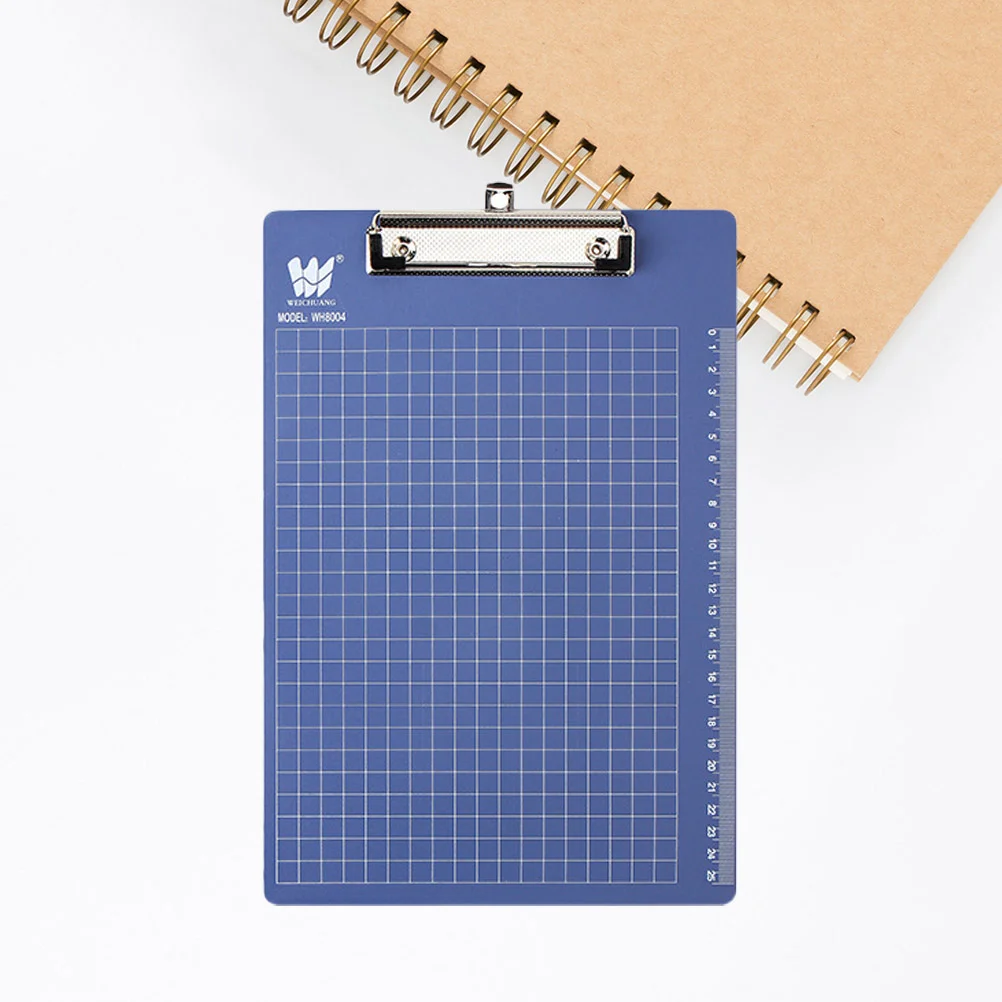 

3pcs Plastic Writing Folding Clipboard Hanging Menu Order Plastic Writing Board Holder for Writing Use A4 (Blue)